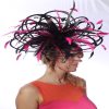 black hot pink diamond cut coque hackle large amy (5)