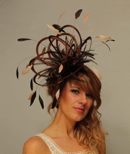 Brown and taupe nude med with hackle (8)