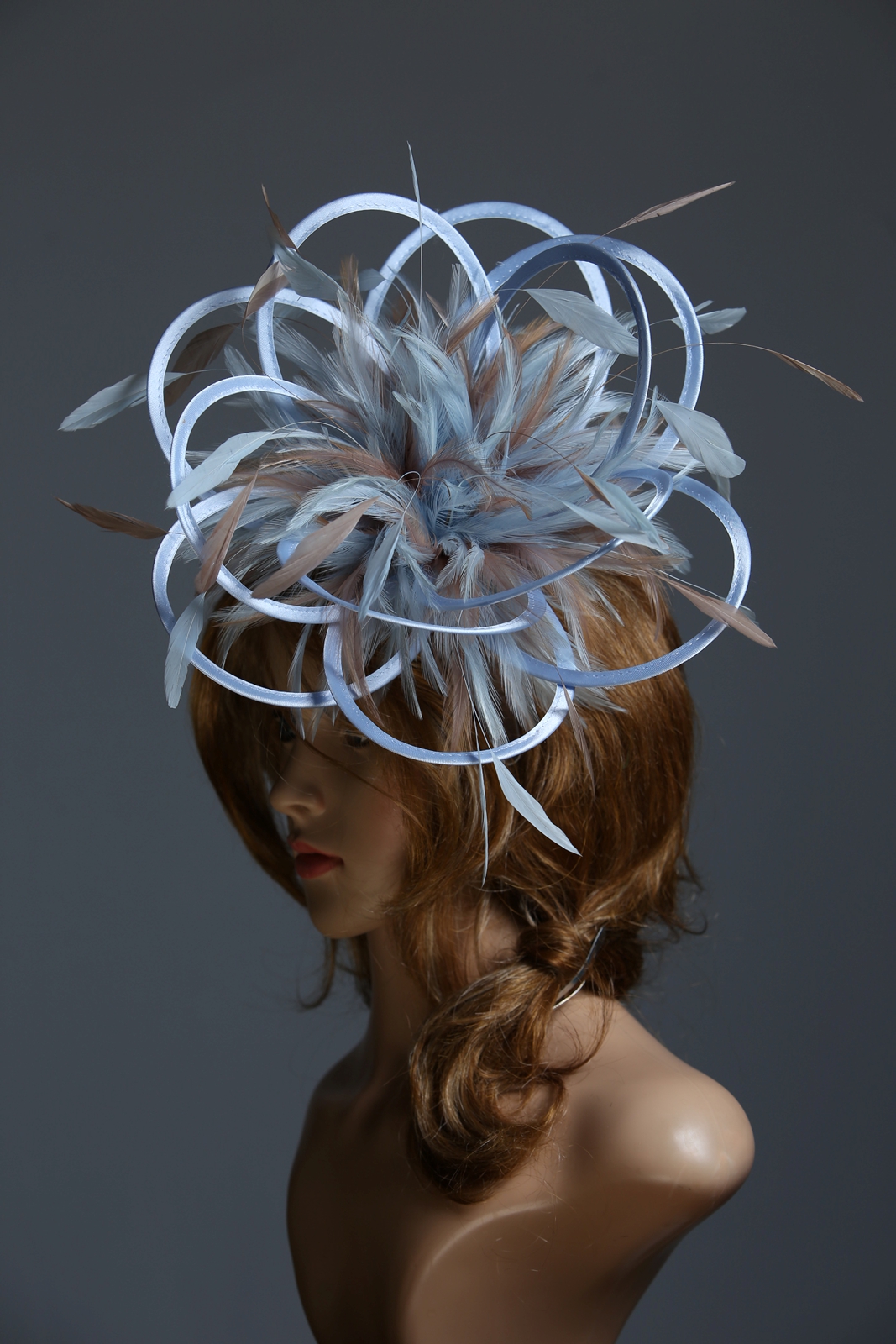 Baby Blue and taupe nude med with hackle (3)