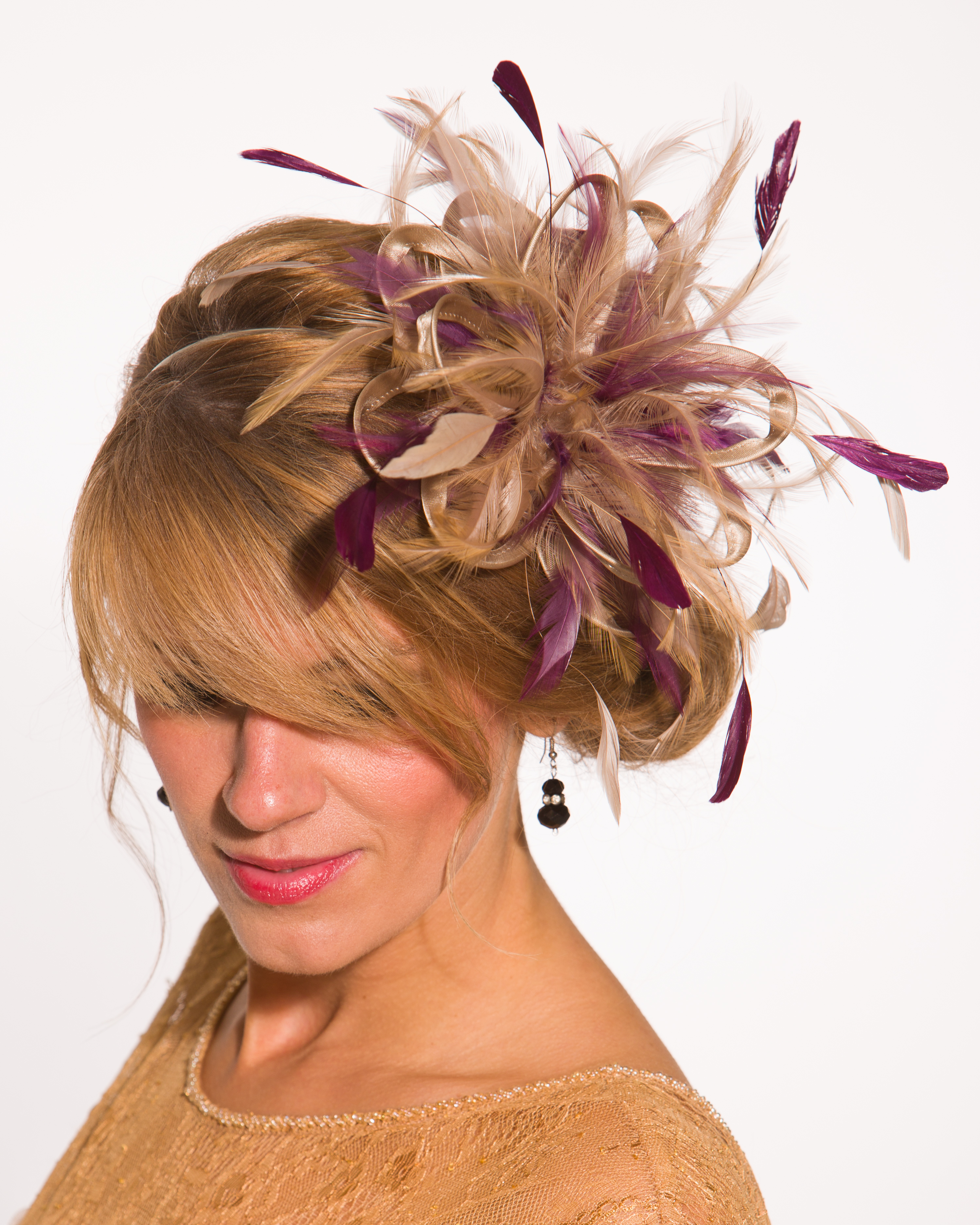 taupe satin aubergine small hackle (15)