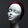 Burgundy Wine Padded Velvet Headband Wedding Fascinator hat