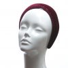 Burgundy Wine Padded Velvet Headband Wedding Fascinator hat