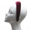 Burgundy Wine Padded Velvet Headband Wedding Fascinator hat