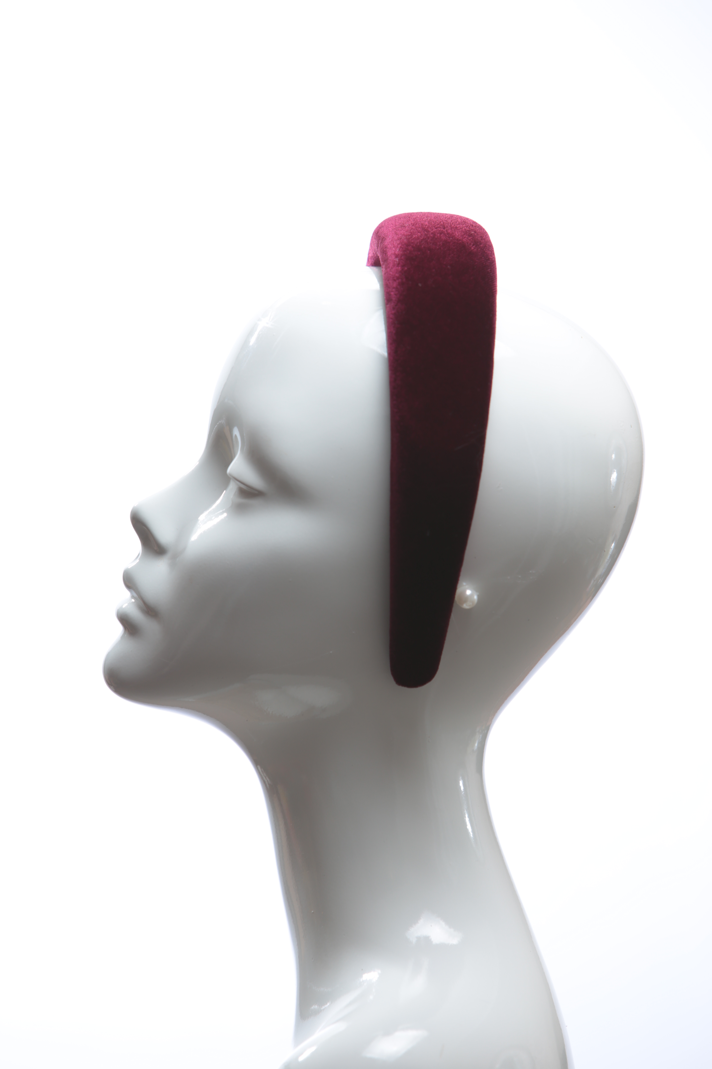 burgundy wine padded velvet headband (27) Burgundy Wine Padded Velvet Headband Wedding Fascinator hat