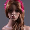 Hot Pink organza flower diamante trim headband fascinator hat suitable for a ladies day out or day at the races or wedding