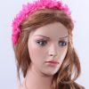 Hot Pink organza flower diamante trim headband fascinator hat suitable for a ladies day out or day at the races or wedding