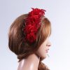 Vintage Red lace 3D flower headband Headpiece Fascinator Hat suitable for a wedding, bridal or ladies day at the races