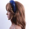 Royal Blue Sequin Padded headband Headpiece Fascinator Hat suitable for a wedding, party, or a ladies day at the races