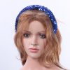 Royal Blue Sequin Padded headband Headpiece Fascinator Hat suitable for a wedding, party, or a ladies day at the races