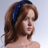 Royal Blue Sequin Padded headband Headpiece Fascinator Hat suitable for a wedding, party, or a ladies day at the races