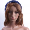 Royal Blue Sequin Padded headband Headpiece Fascinator Hat suitable for a wedding, party, or a ladies day at the races