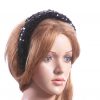 Black Sequin Padded headband Headpiece Fascinator Hat suitable for a wedding, party, or a ladies day at the races