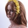 Yellow organza flower headband suitable for a ladies day at the races, bridal or a wedding