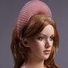 Dusky Pink Blush Halo Crown Headband with crin Fascinator Hat