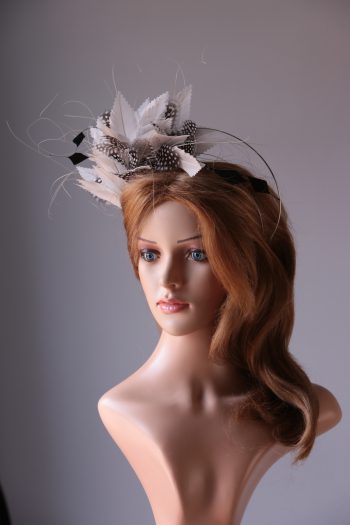 ivory and black mount on a halo crown