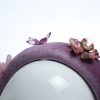 lilac dusky padded velvet headband flower beads