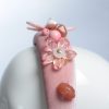 Dusky Pink Velvet Padded beaded Fascinator Hat Headband handmade