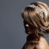 Silver rhinestone diamante fascinator headband