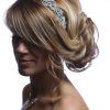 Silver rhinestone diamante fascinator headband