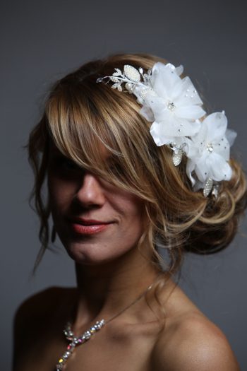 ivory flowers pearl and rhinestone wired comb bridal headpiece (1)