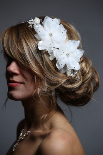 ivory flowers pearl and rhinestone wired comb bridal headpiece (1)