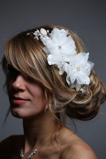 ivory flowers pearl and rhinestone wired comb bridal headpiece (1)