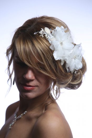 ivory flowers pearl and rhinestone wired comb bridal headpiece (1)