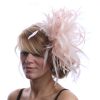 oyster Pink large sinamay loop fascinator hat (1)