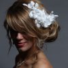 White wired flower headpiece with pearls