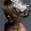 White wired flower headpiece with pearls