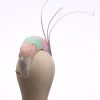 multi pastel rainbow feather halo crown