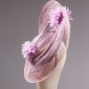 lilac loop windowpane fascinator hatinator hat