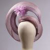 lilac loop windowpane fascinator hatinator hat