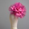 hot pink flower crin pillbox fascinator hat