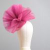 hot pink flower crin pillbox fascinator hat