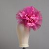 hot pink flower crin pillbox fascinator hat